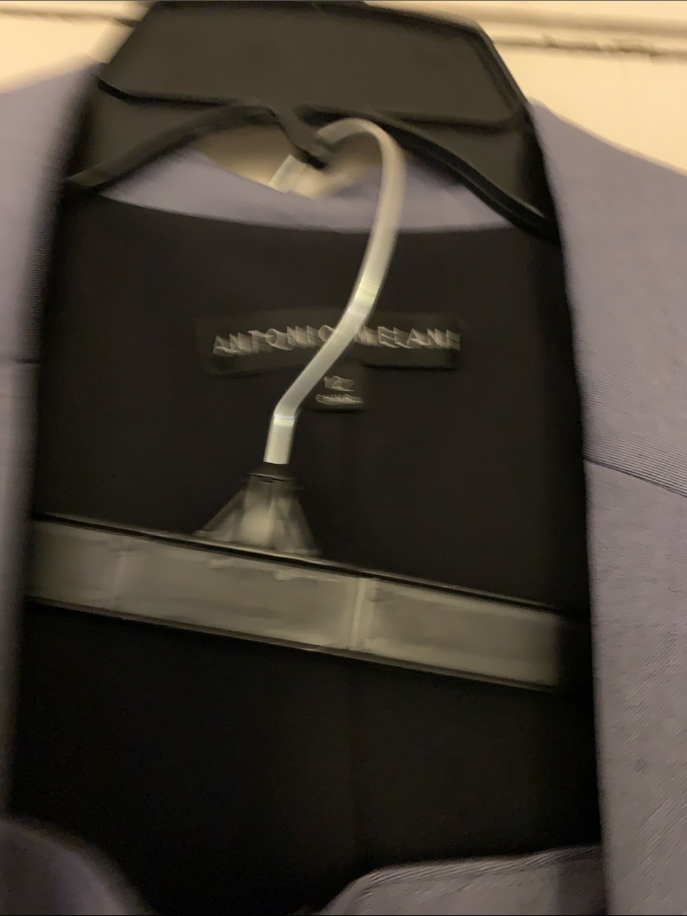 ANTONIO MELANI Beige Pinstripe & light blue Two-Piece Suit Set - Picture 2 of 5